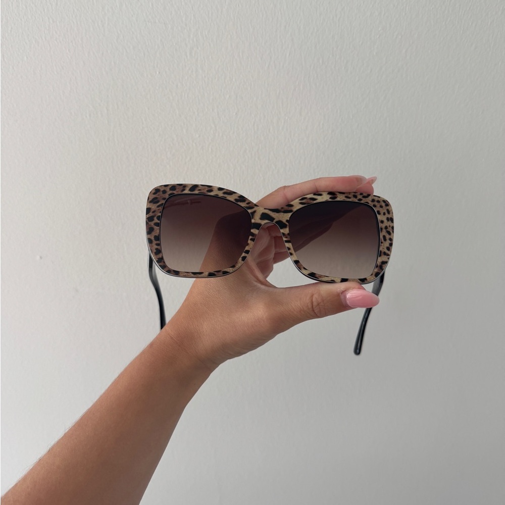 DOLCE & GABBANA Leopard Print Sunglasses - Picture 13 of 15